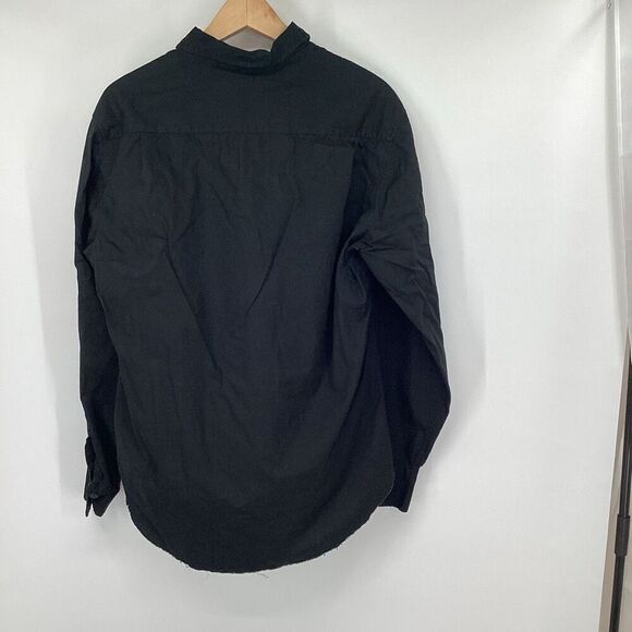 Men's Fender by DaVinci Long Sleeved Black on Black Embroidered Button Shirt - Picture 2 of 6